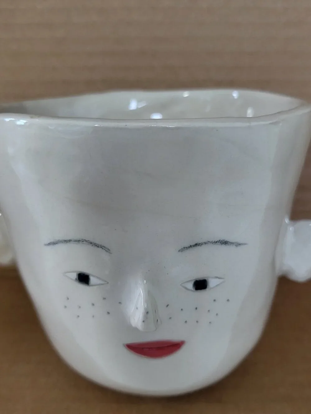 Rachel Sender Potheads Ceramic Face Planter Vase Character Studio Art Pottery